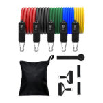 Fitness Elastic Latex 11 pcs Resistance Tubes Bands Set