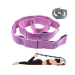 Fitness Exercise Cotton Spandex Stretching Straps Yoga Stretch Strap With Loops